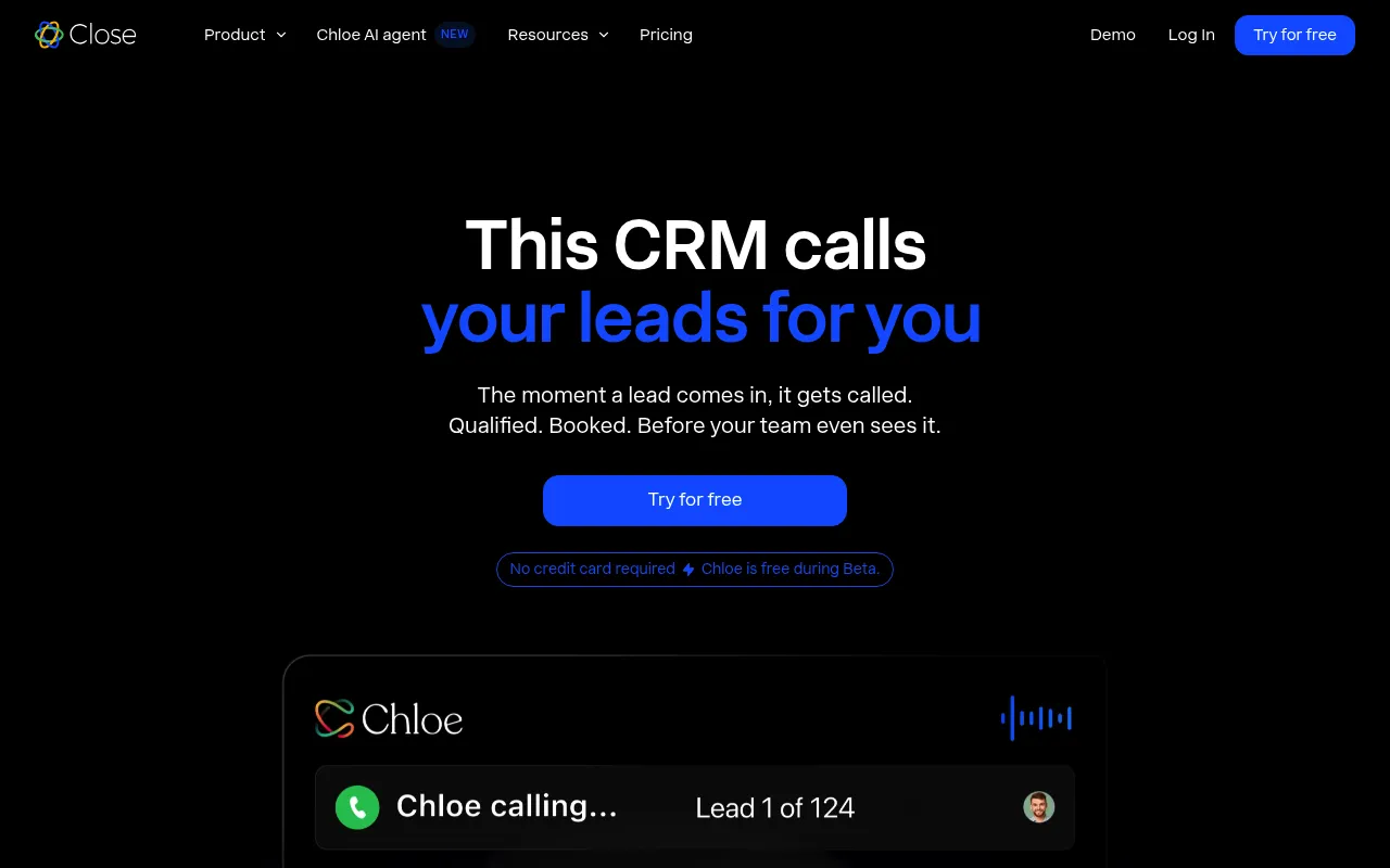 Close CRM screenshot