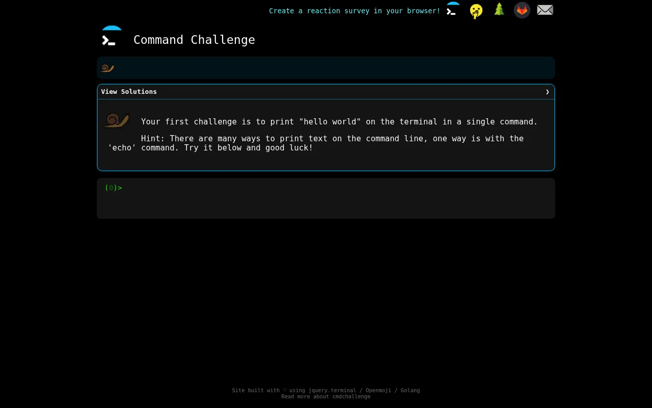 CMD Challenge screenshot