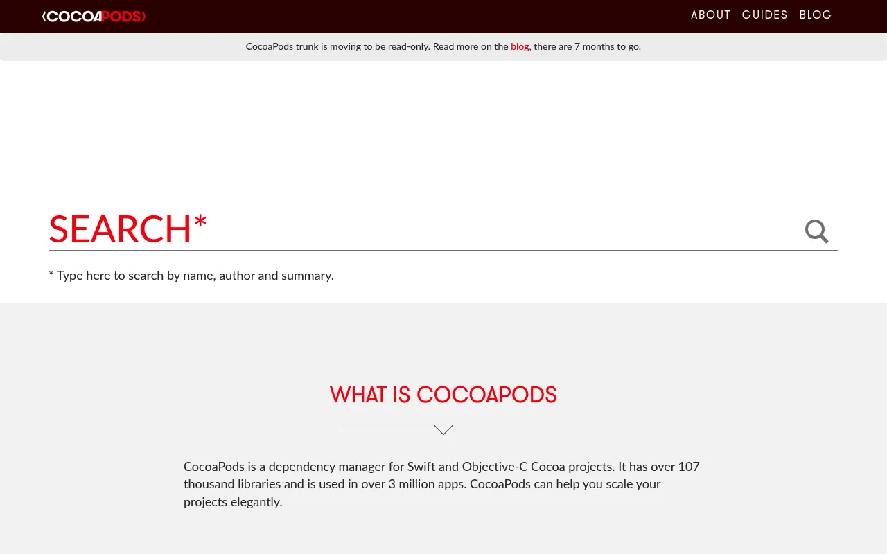 CocoaPods screenshot