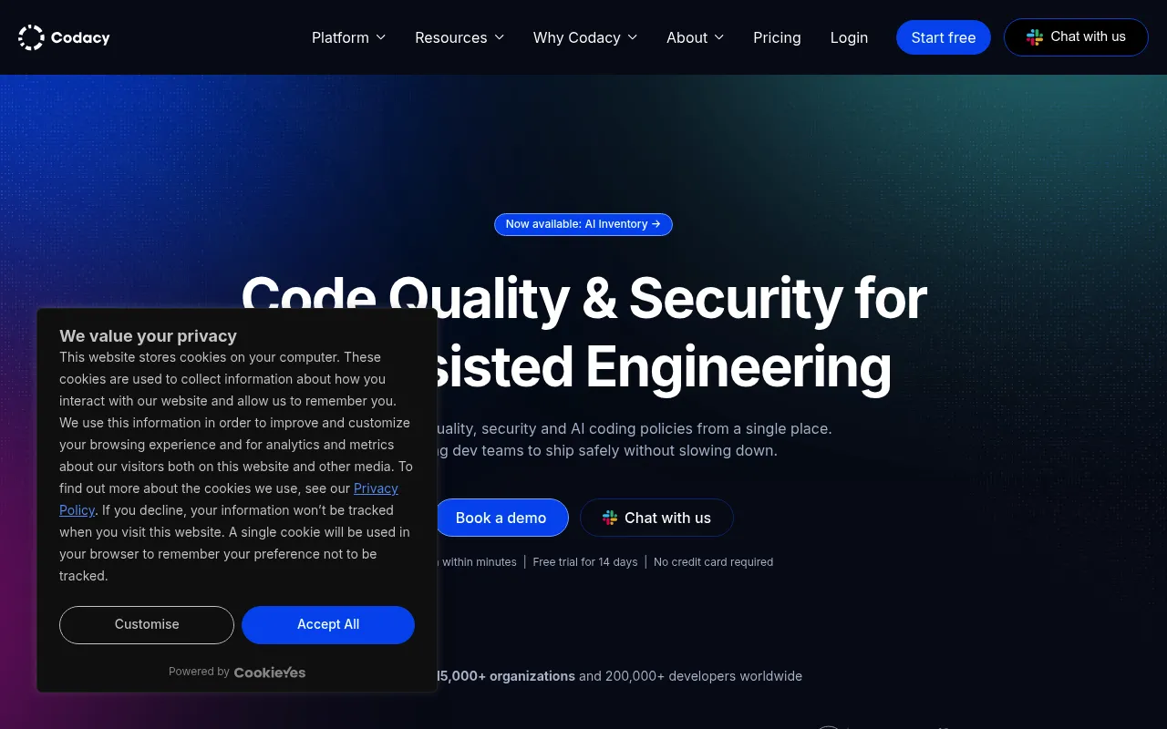 Codacy screenshot