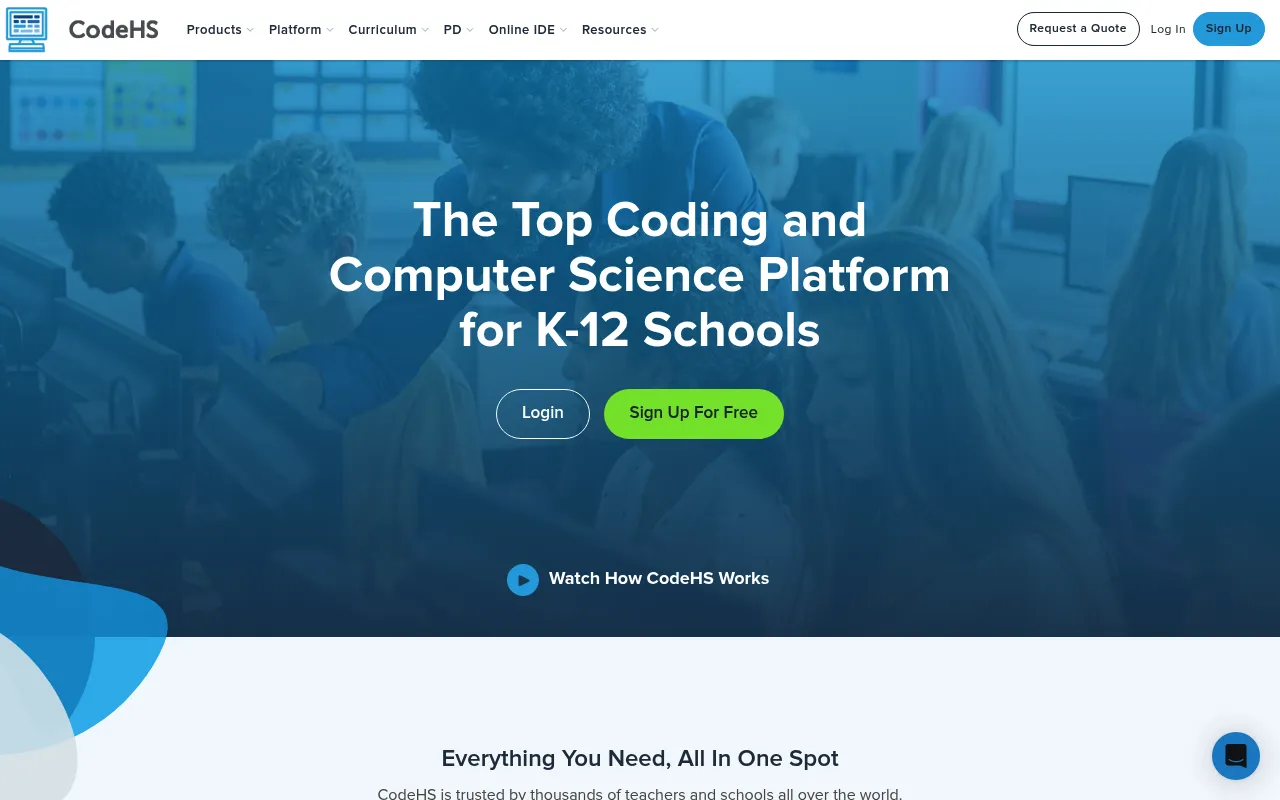 CodeHS screenshot