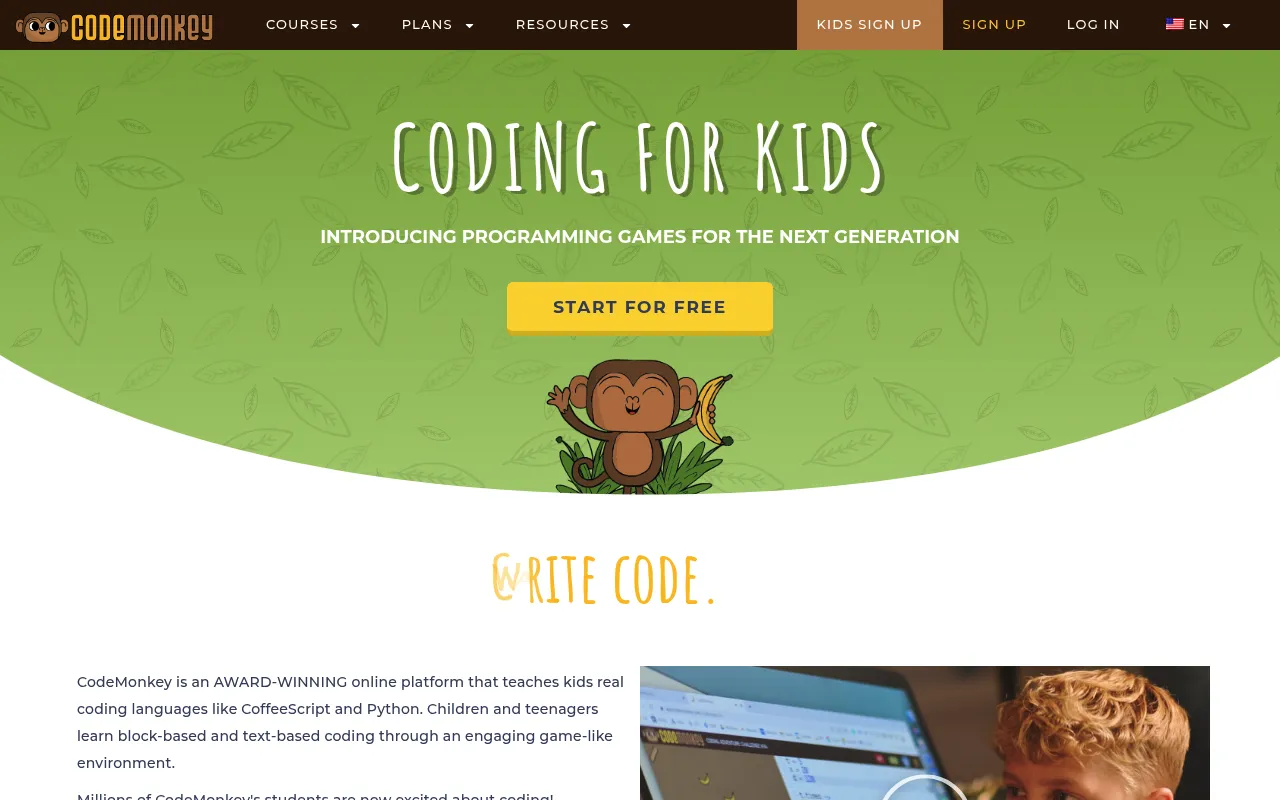 CodeMonkey screenshot
