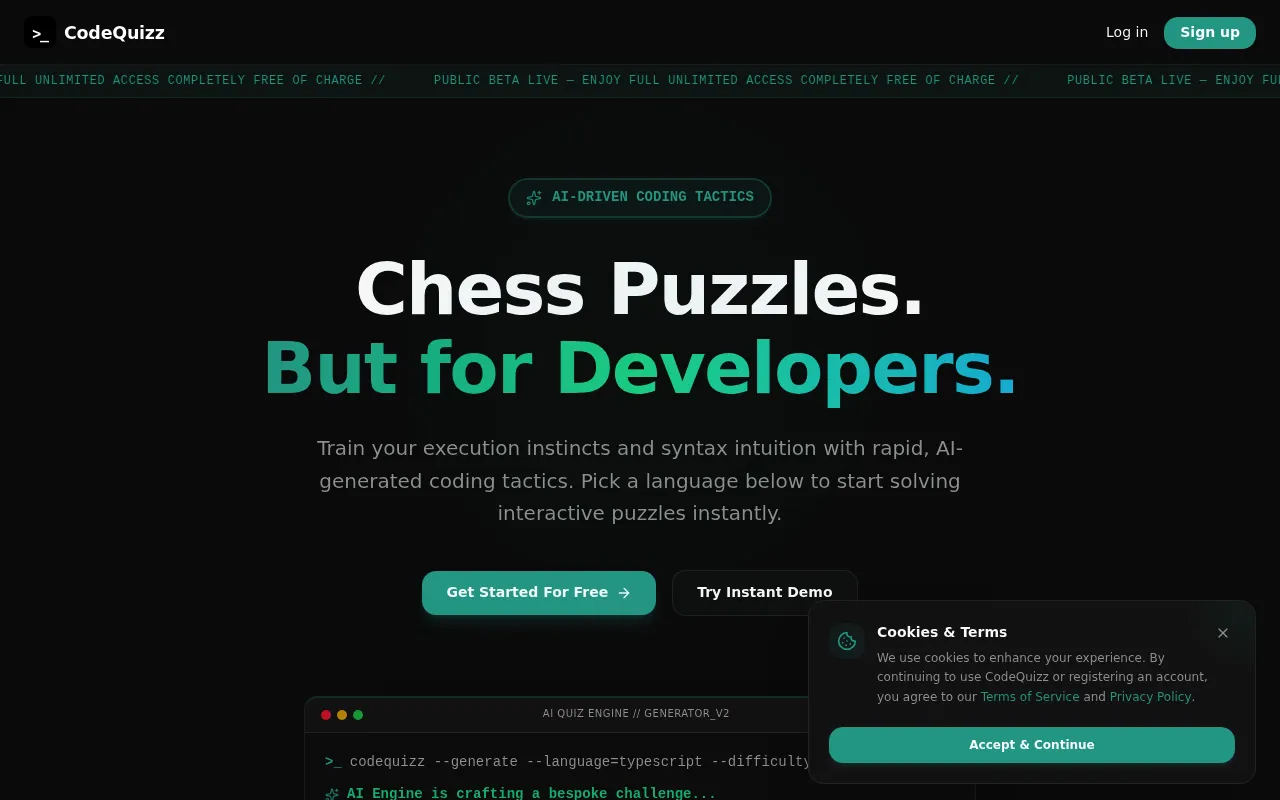 CodeQuizz screenshot