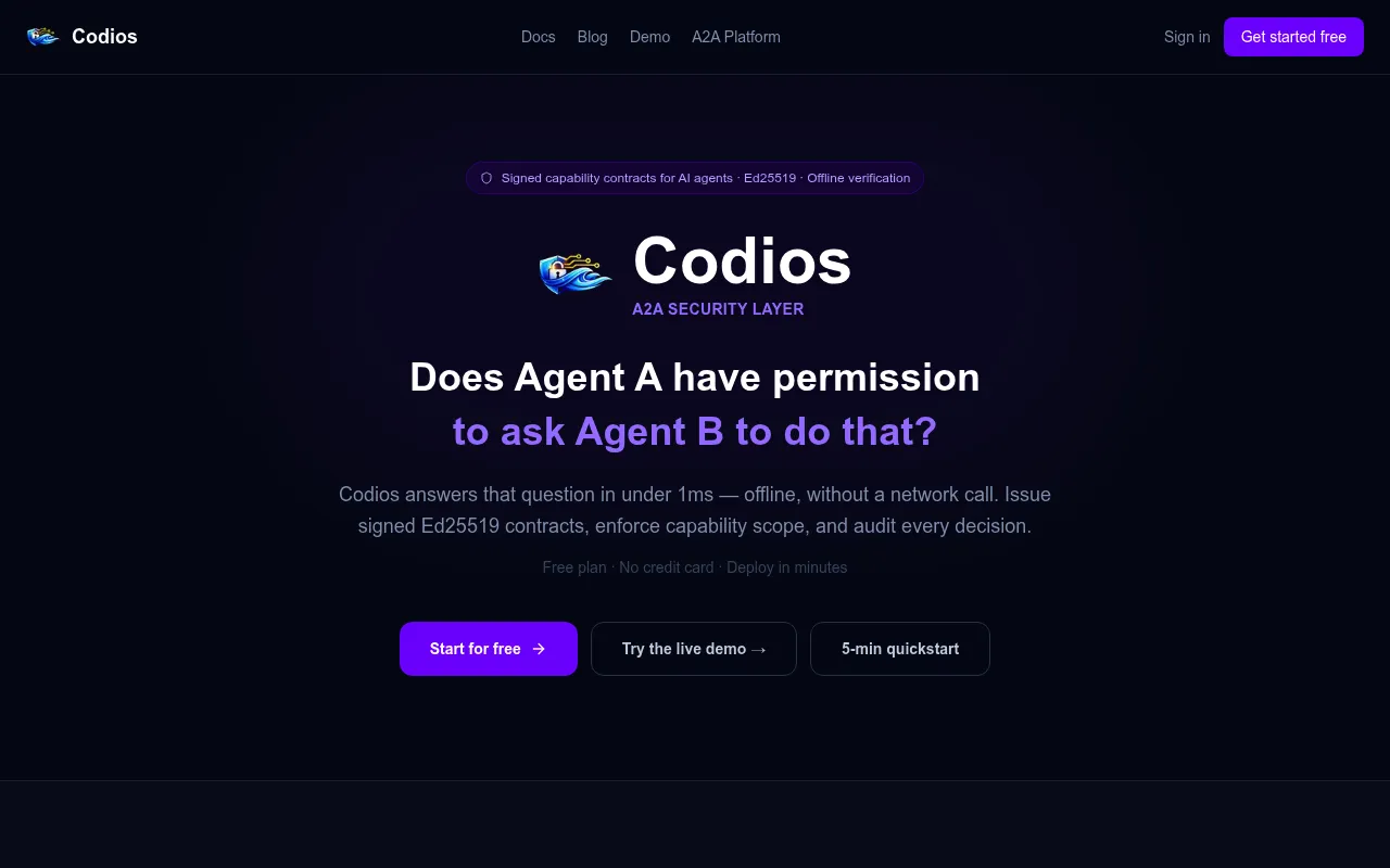 Codios screenshot