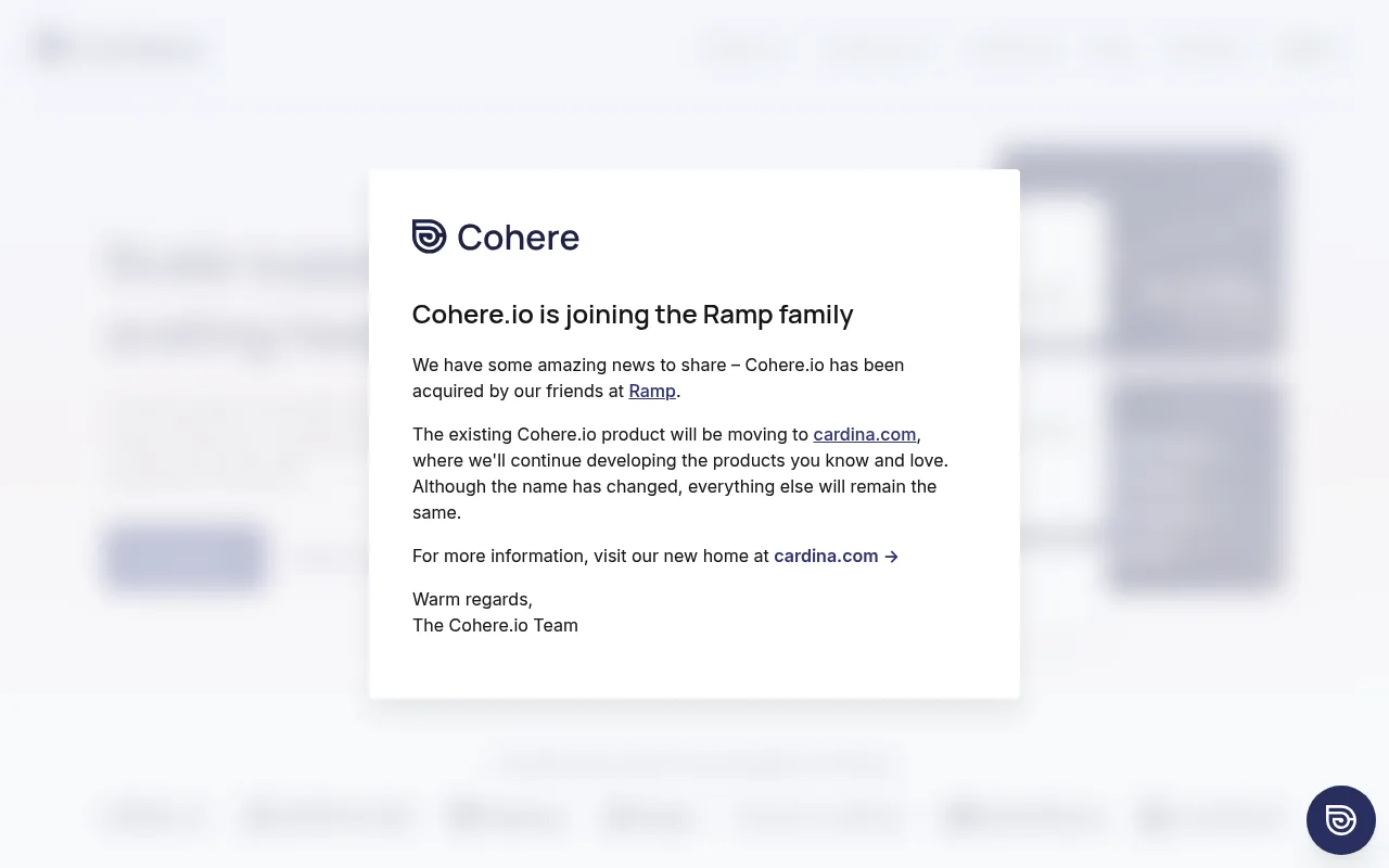Cohere screenshot