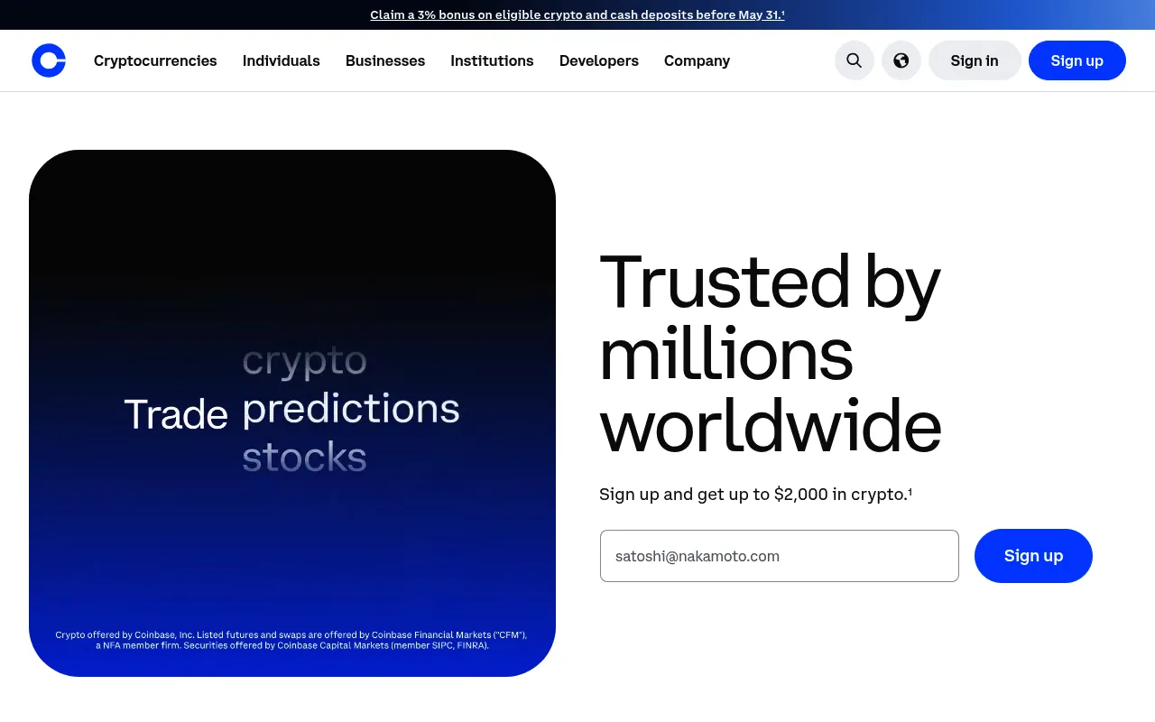 Coinbase screenshot
