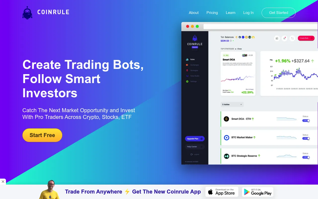 Coinrule screenshot