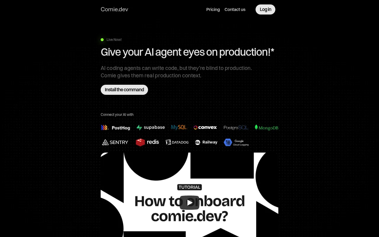 Comie.dev screenshot