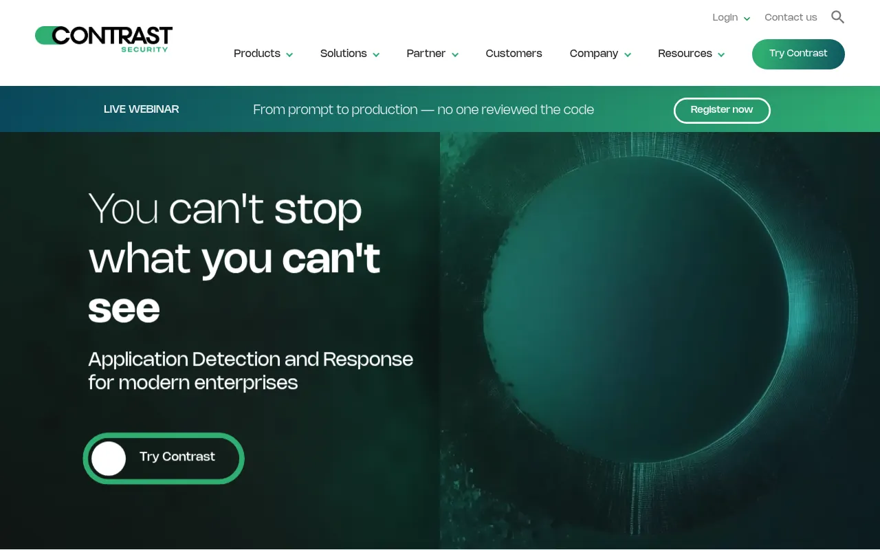 Contrast Security screenshot