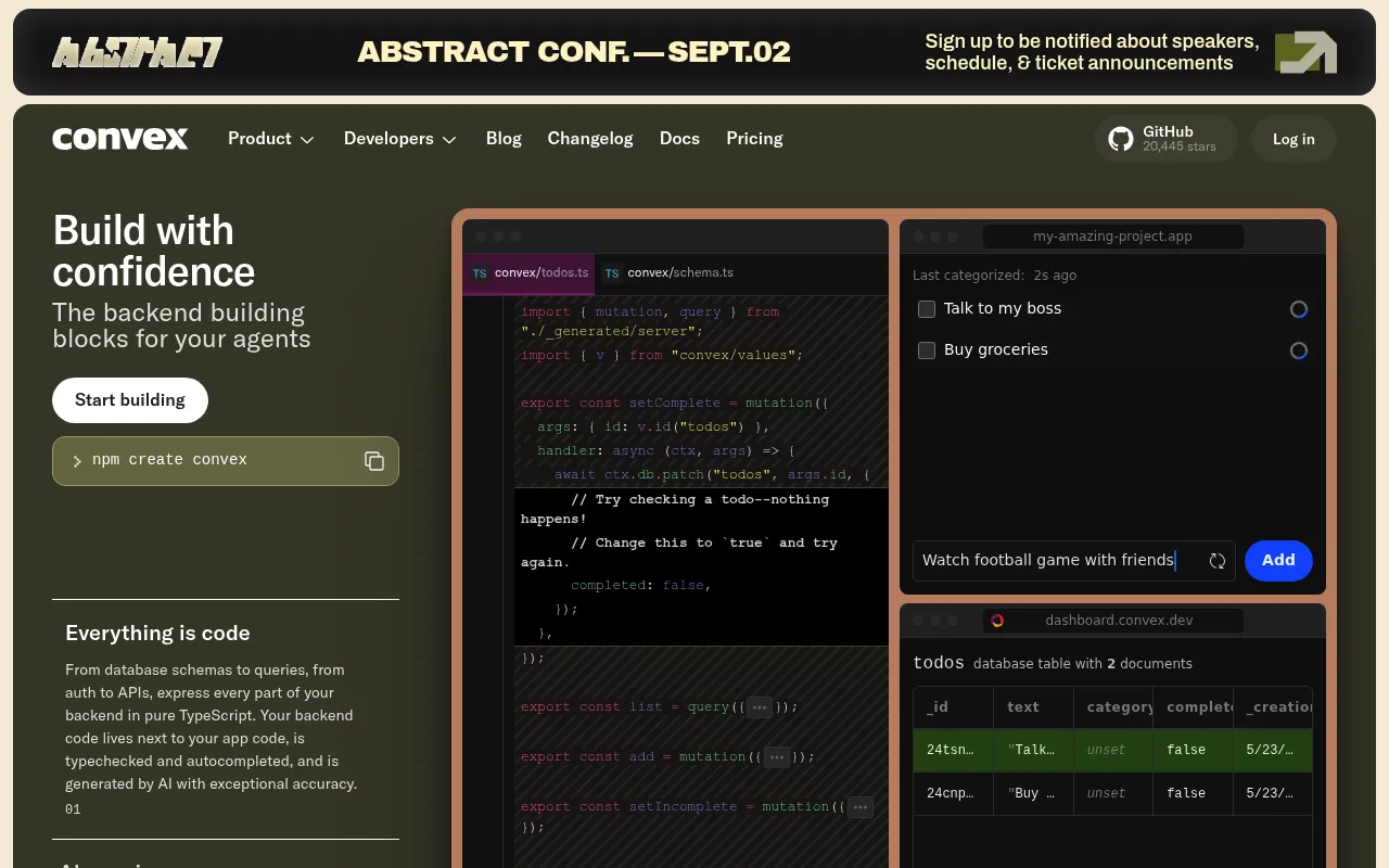 Convex screenshot