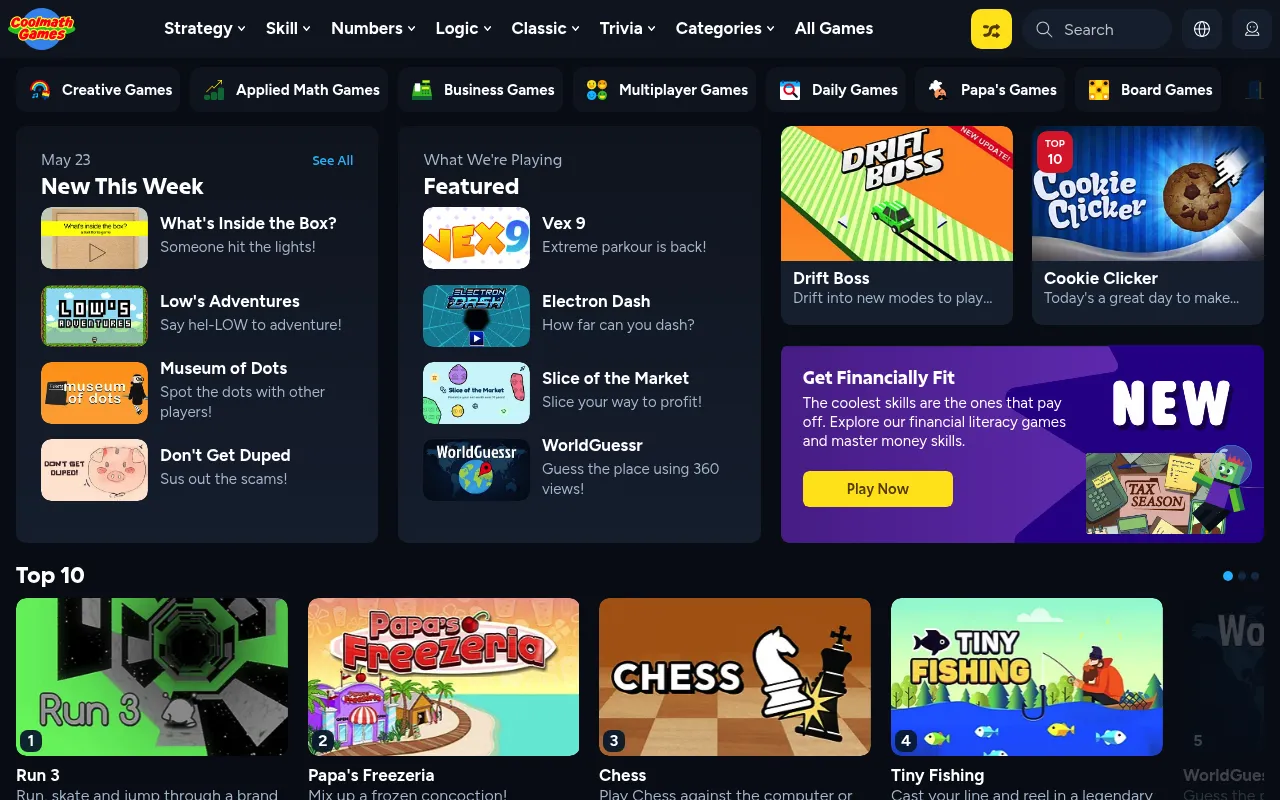 Cool Math Games screenshot