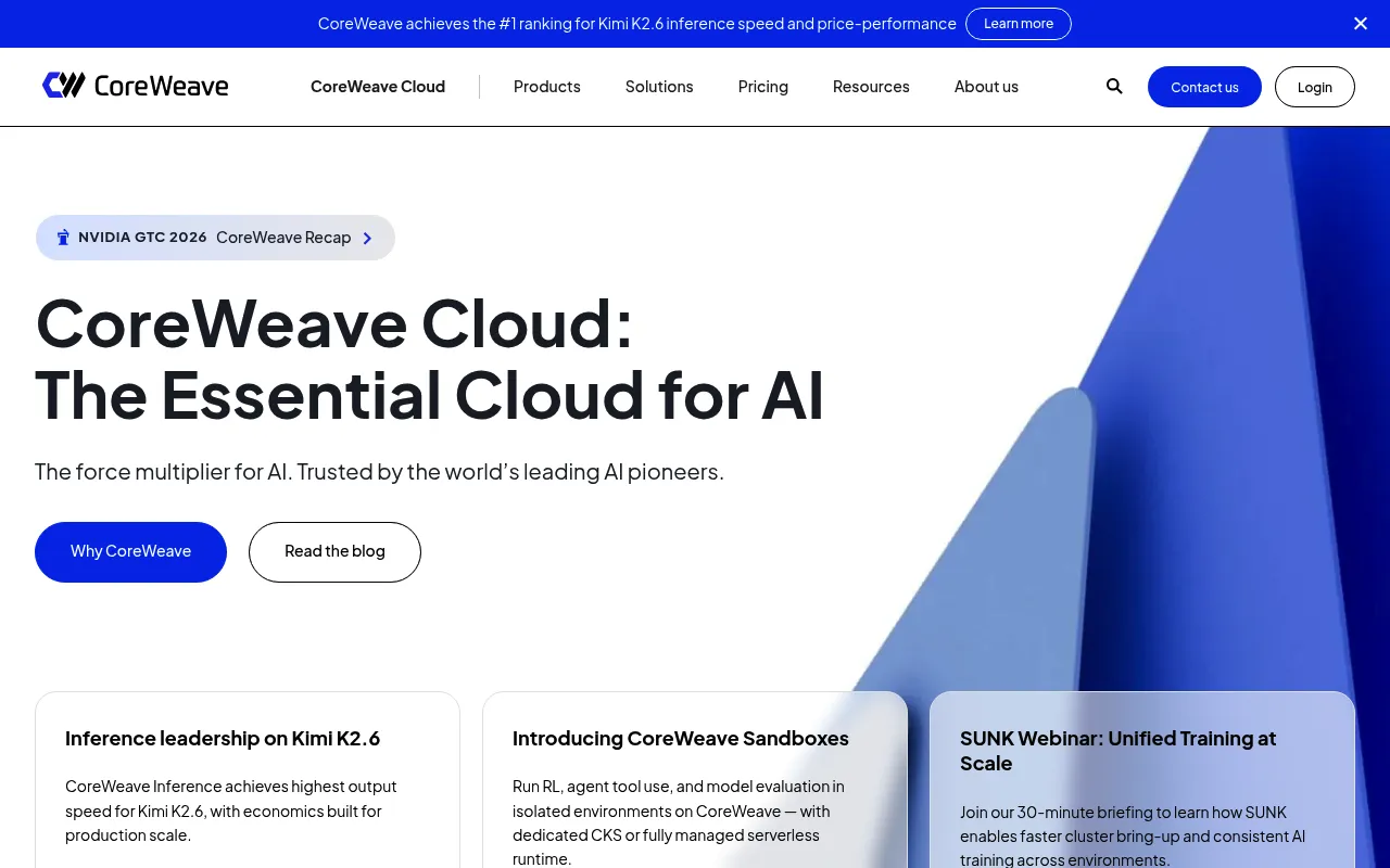 CoreWeave screenshot