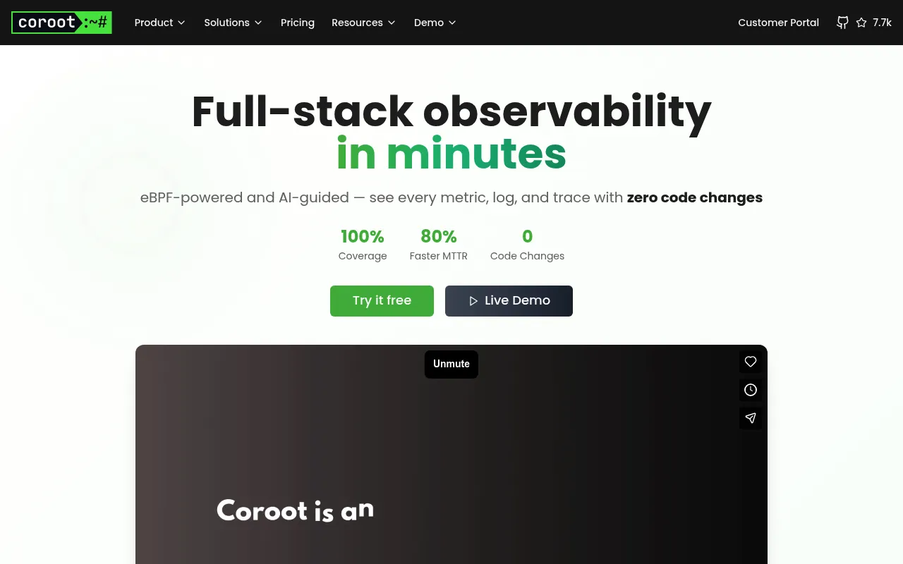 Coroot screenshot