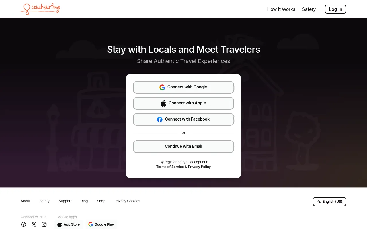 Couchsurfing screenshot