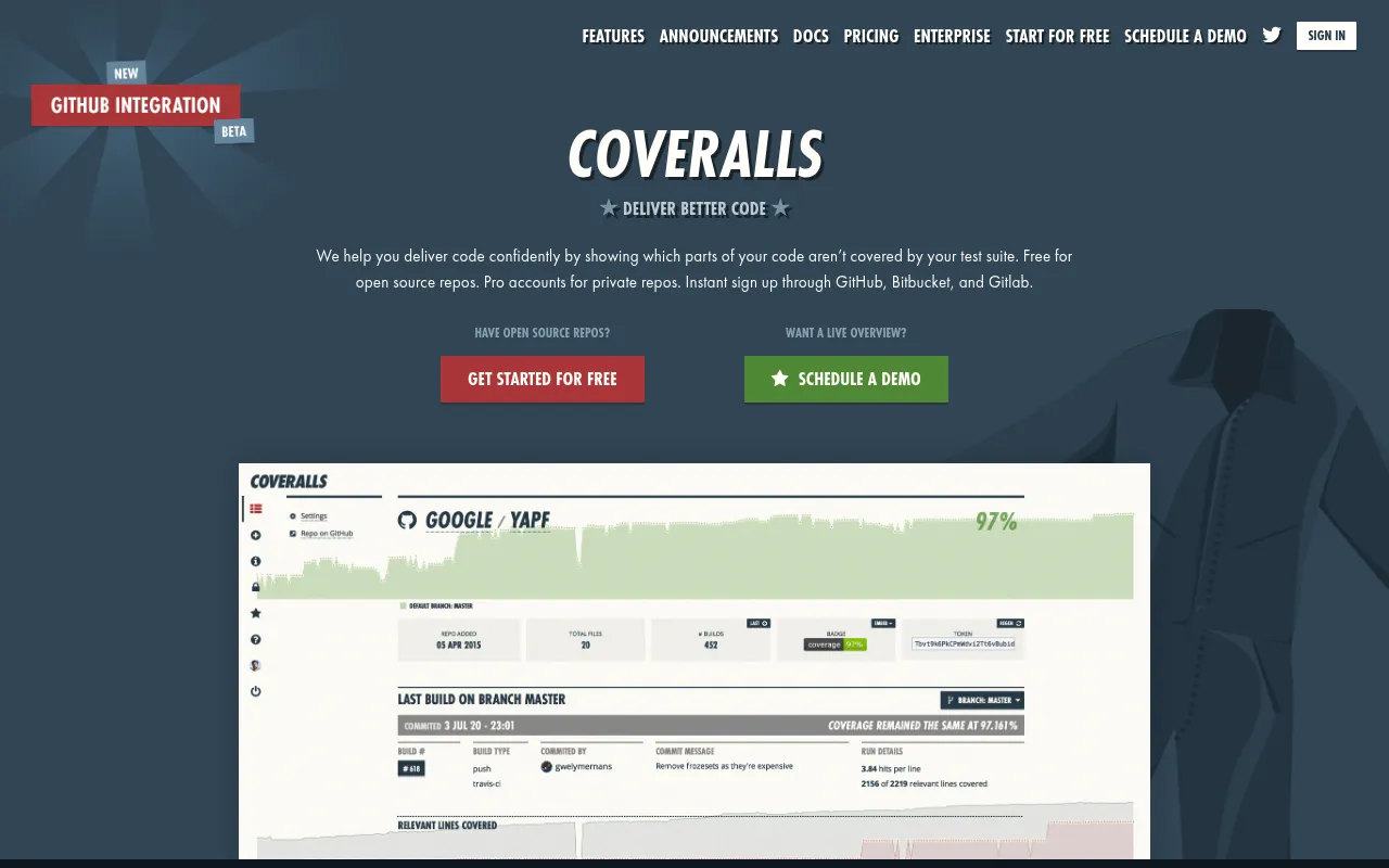 Coveralls screenshot