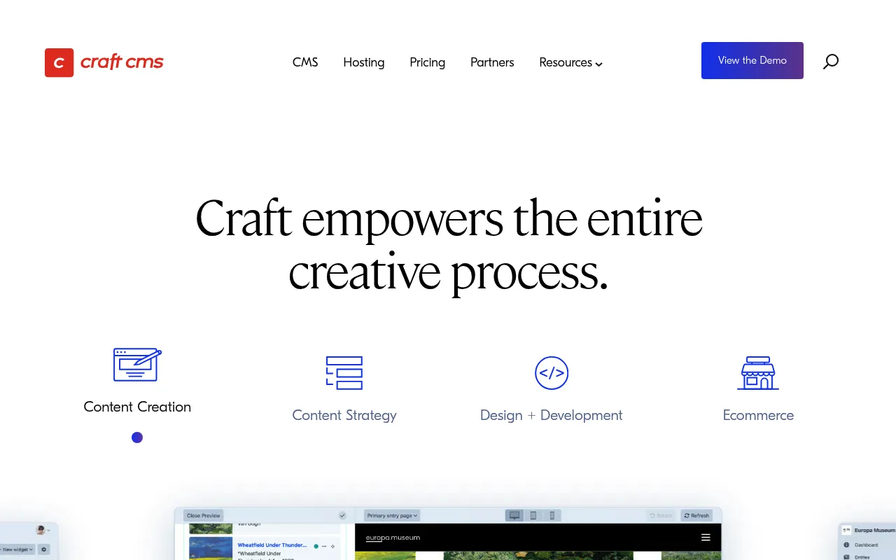 Craft CMS screenshot