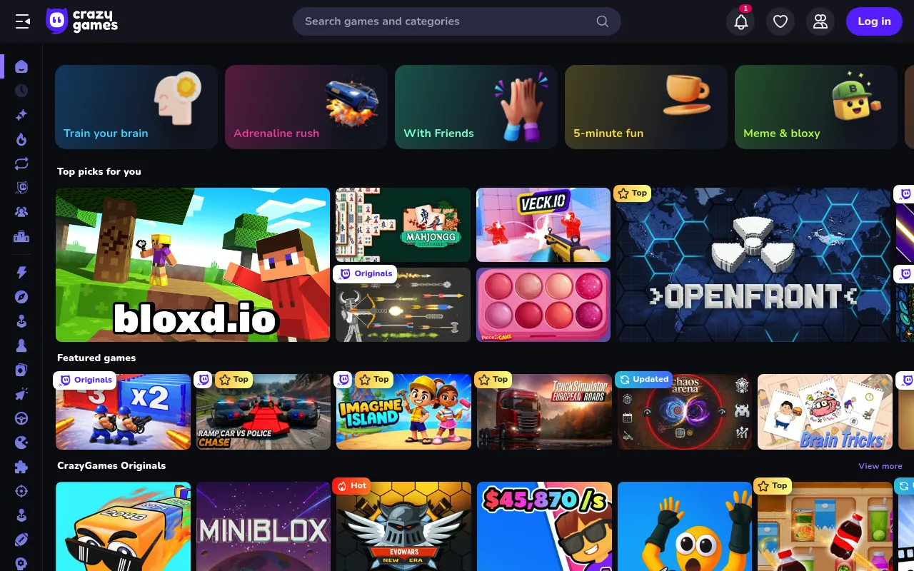 CrazyGames screenshot