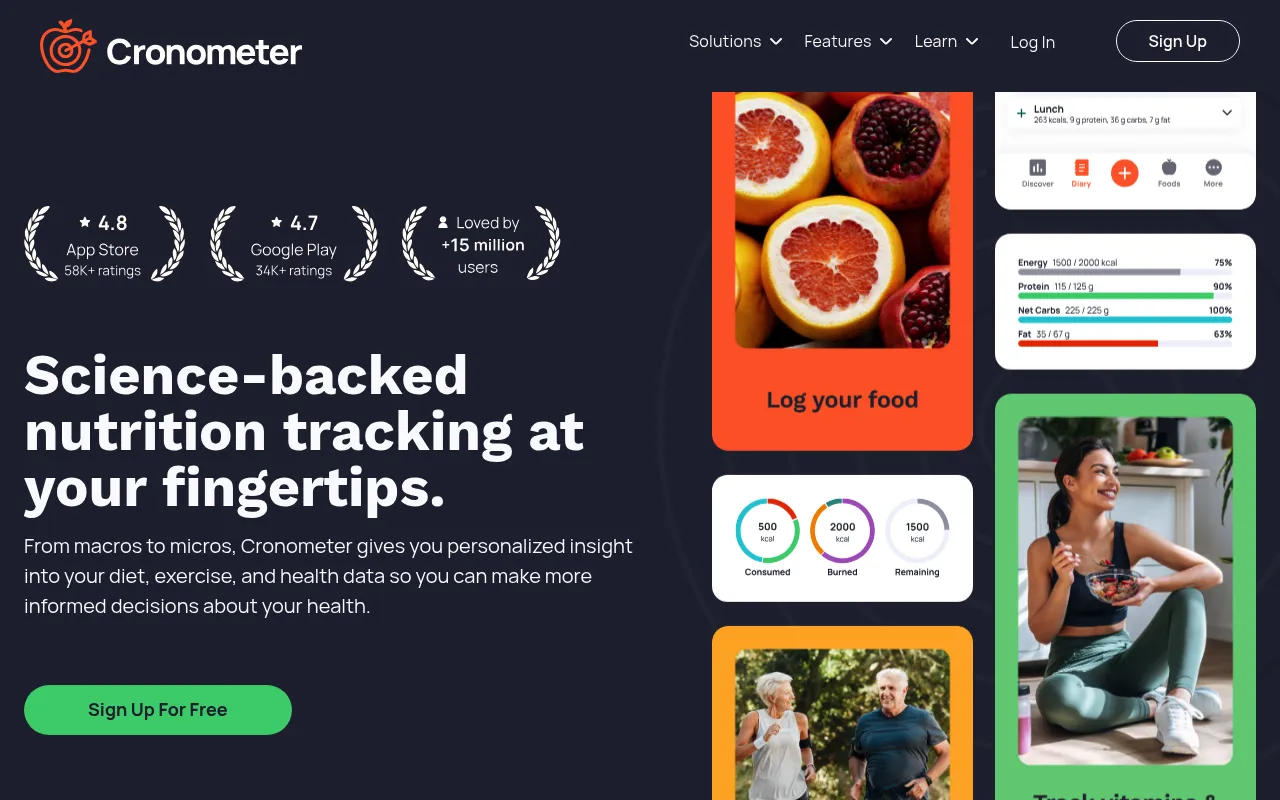 Cronometer screenshot