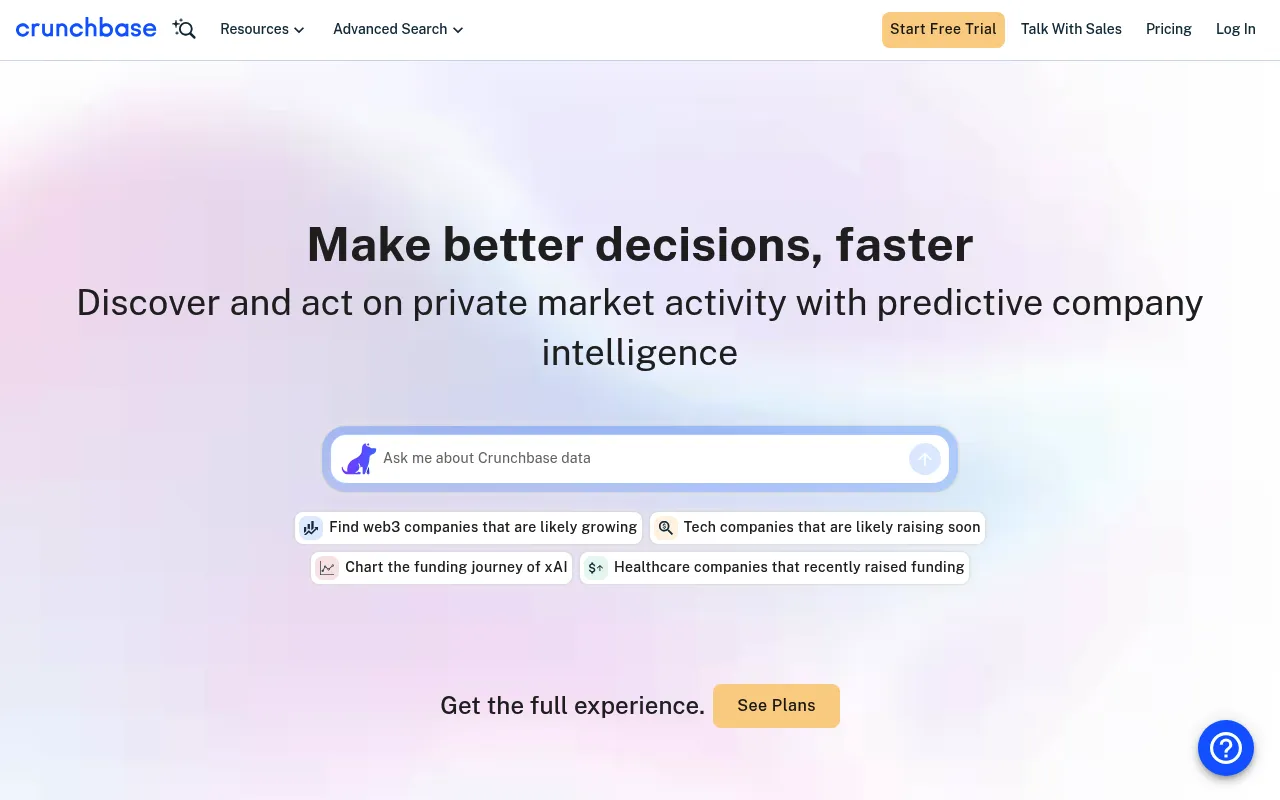 Crunchbase screenshot