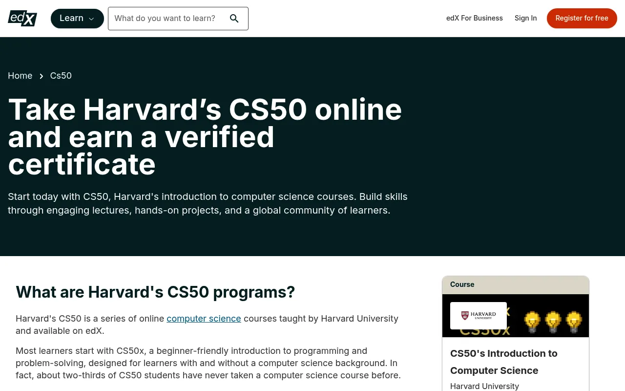 CS50 screenshot