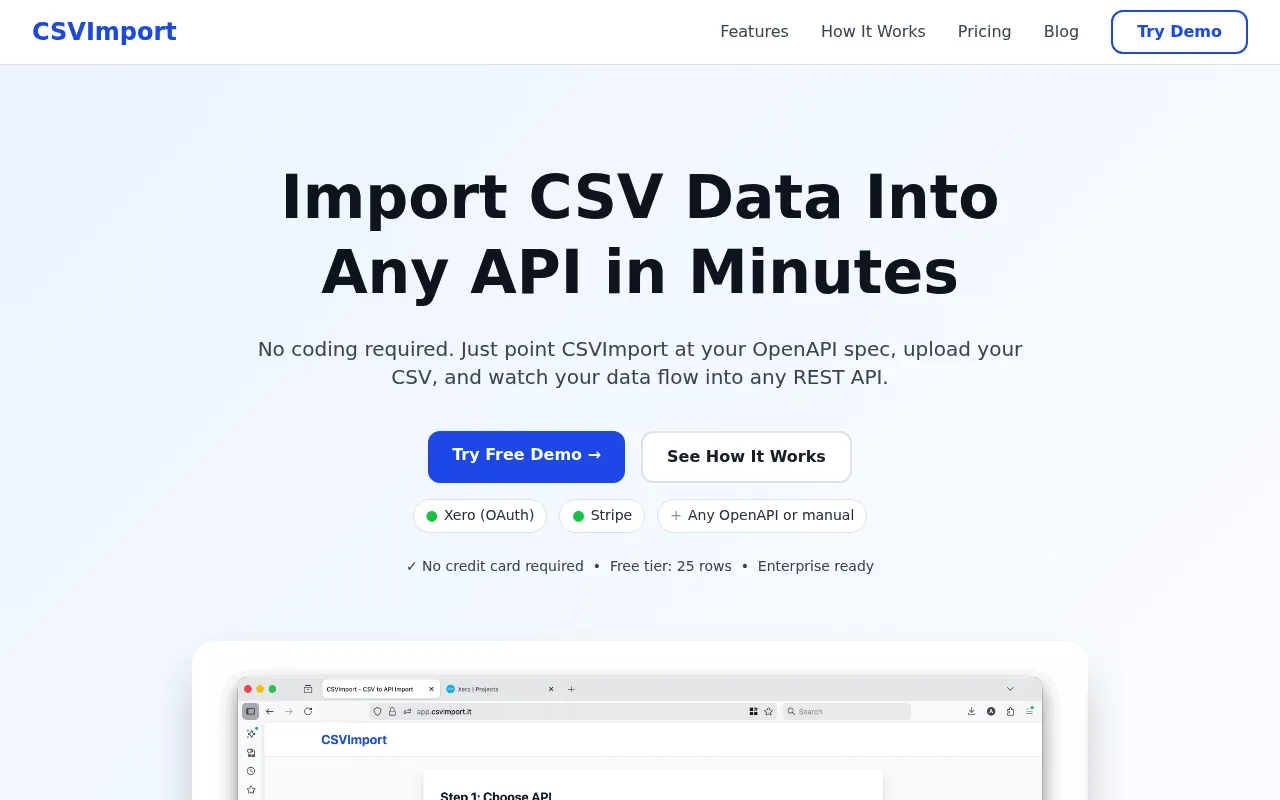 CSVImport screenshot