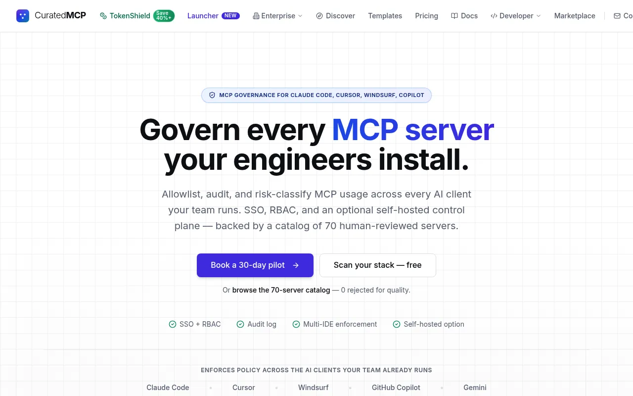 CuratedMCP screenshot