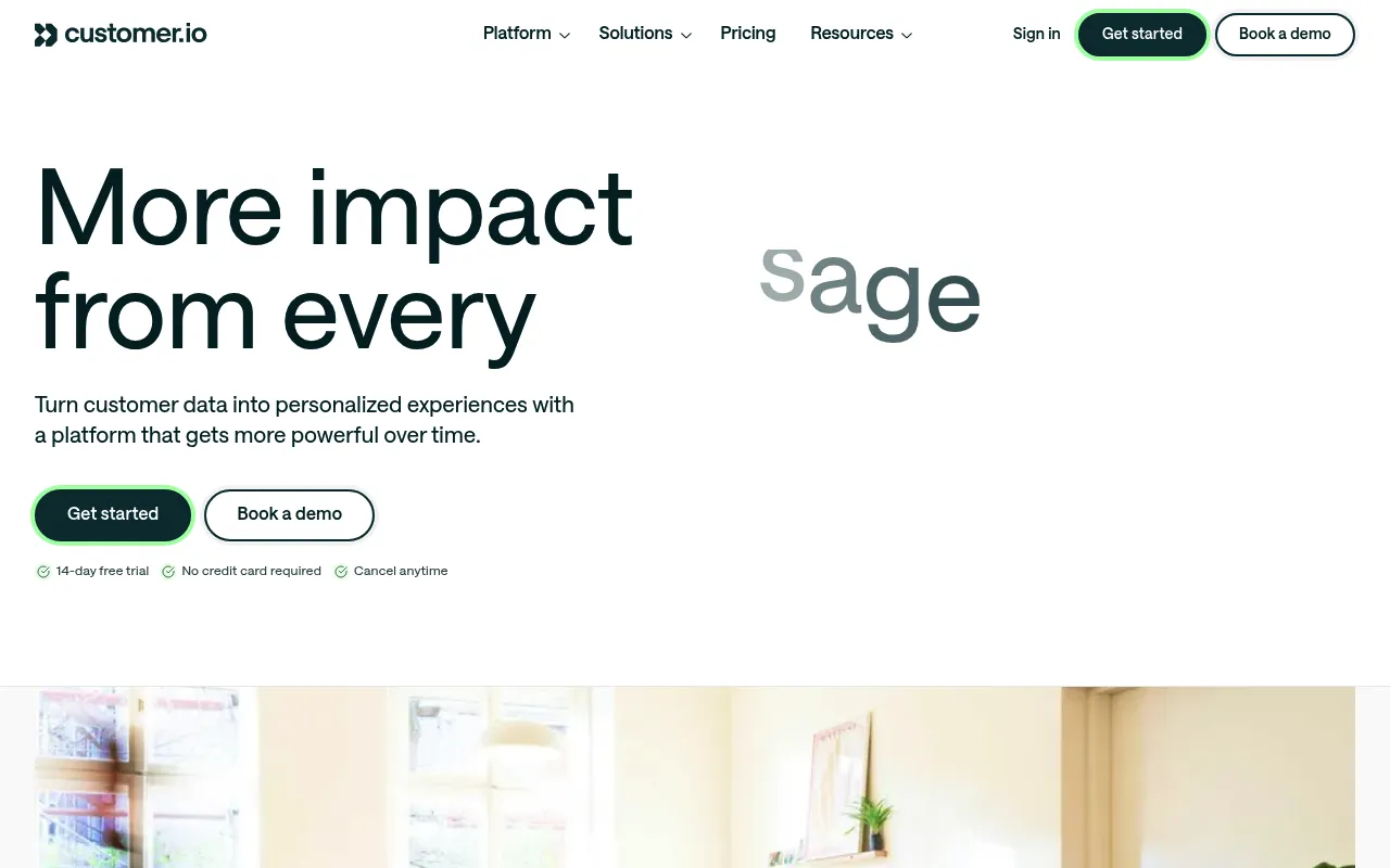 Customer.io screenshot
