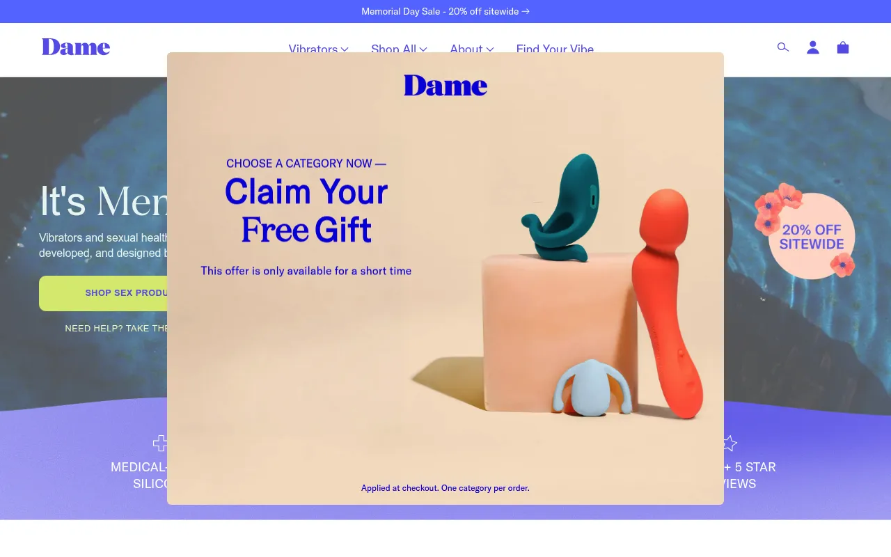 Dame Products screenshot