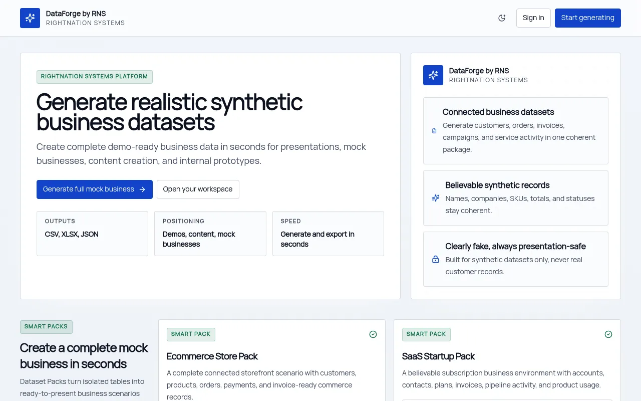 DataForge screenshot