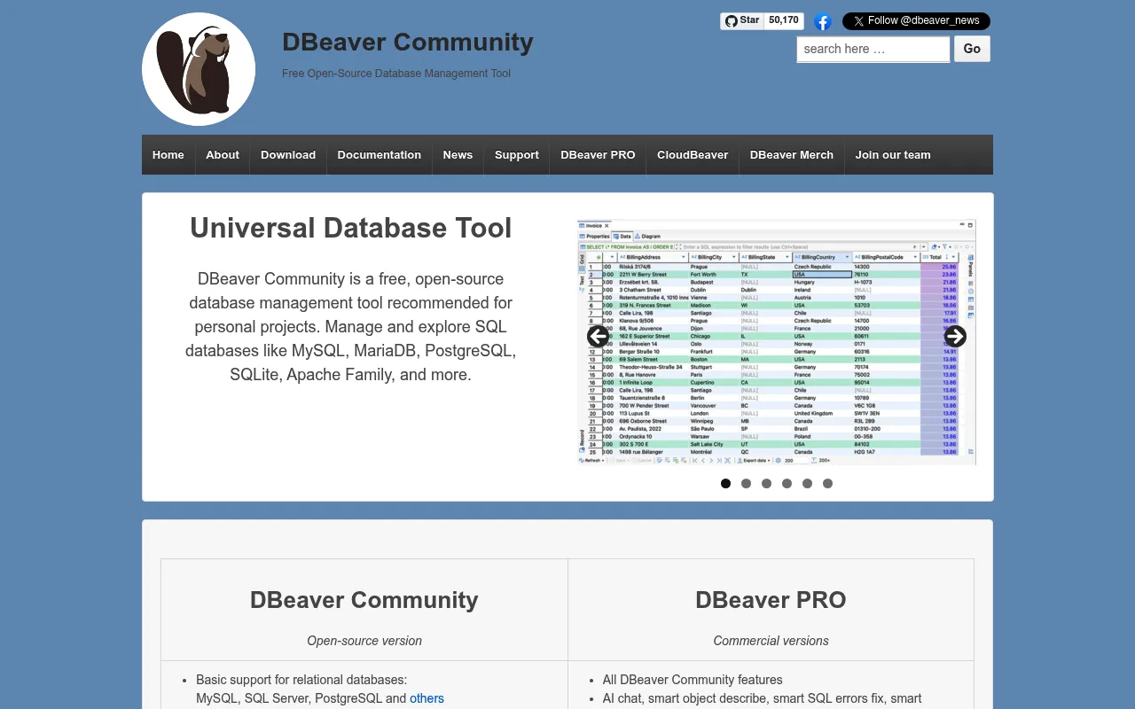 DBeaver screenshot