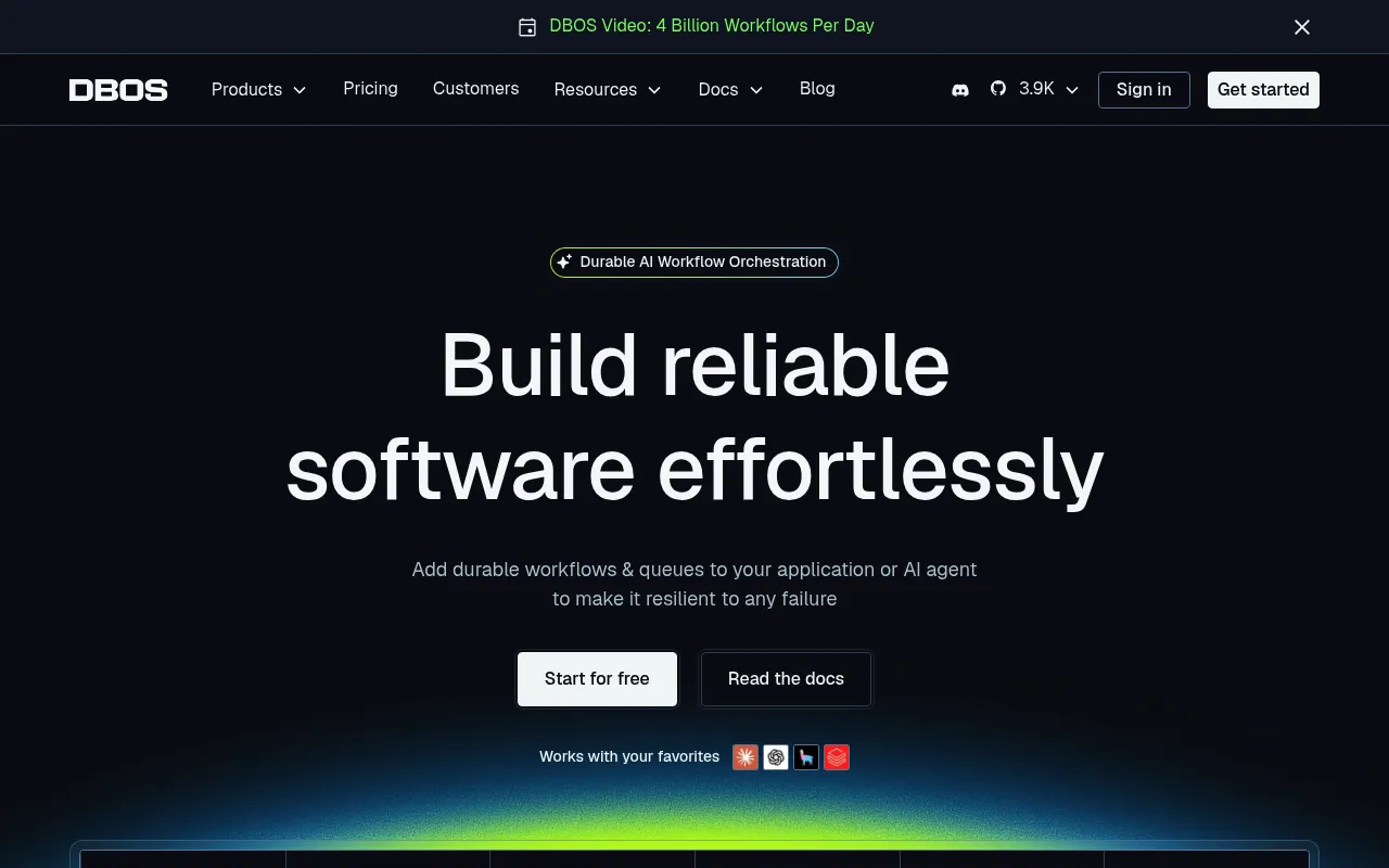 DBOS screenshot