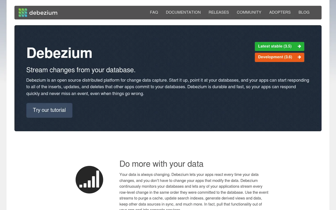 Debezium screenshot