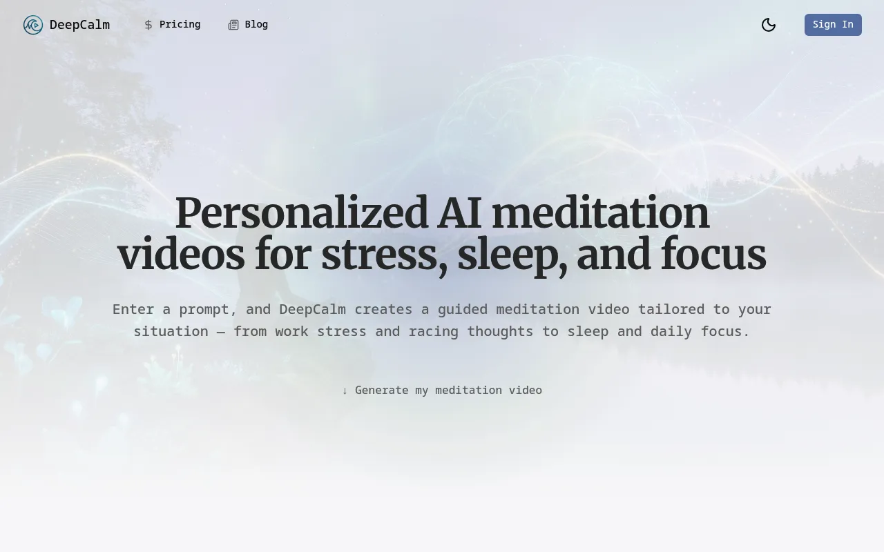DeepCalm screenshot