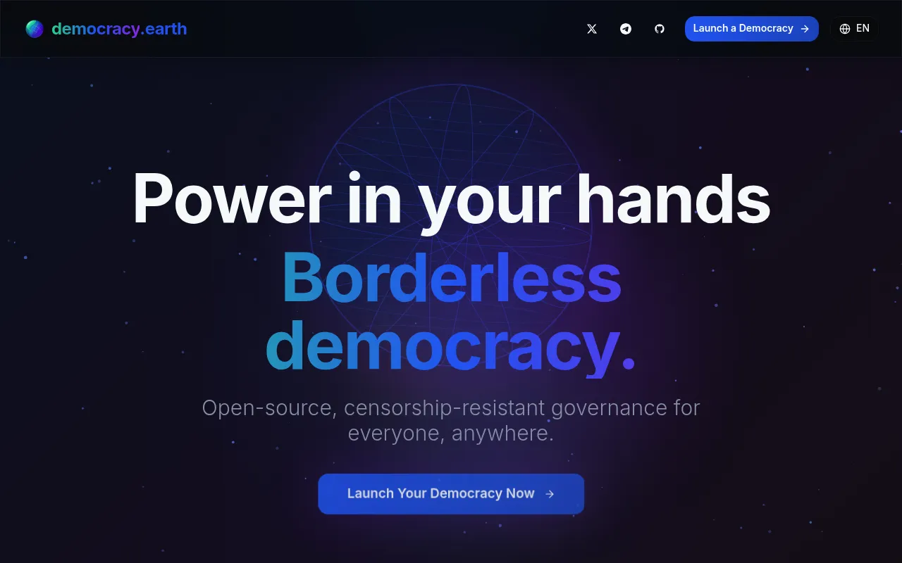 Democracy Earth Foundation screenshot