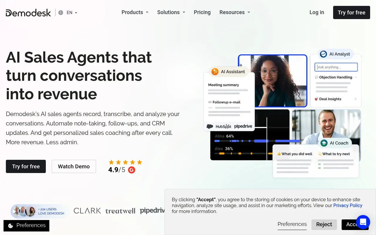 Demodesk screenshot