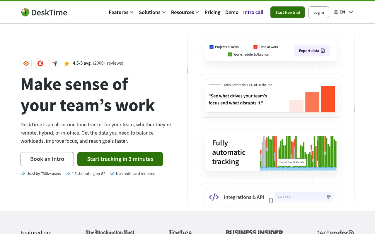 DeskTime screenshot