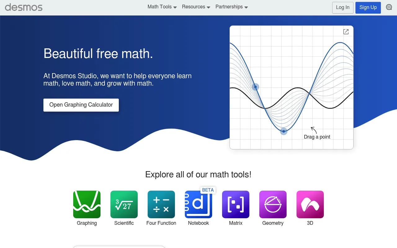 Desmos screenshot