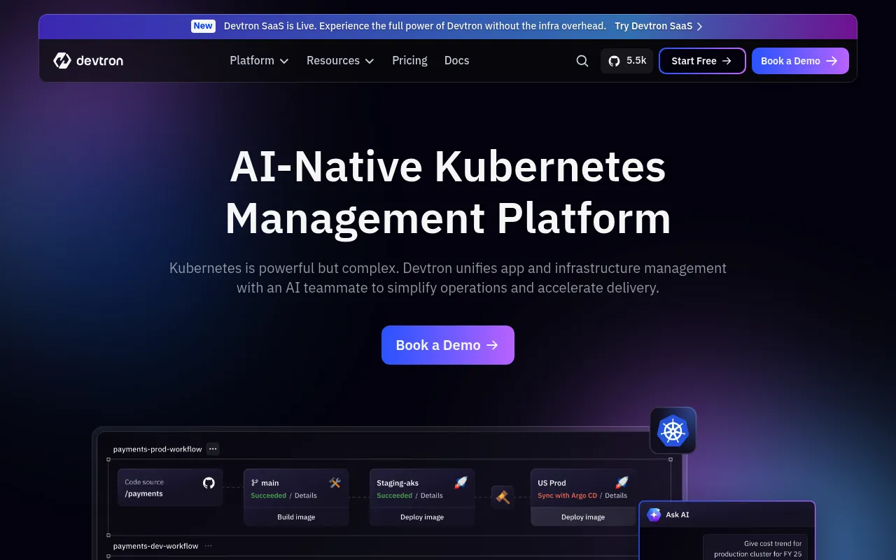 Devtron screenshot