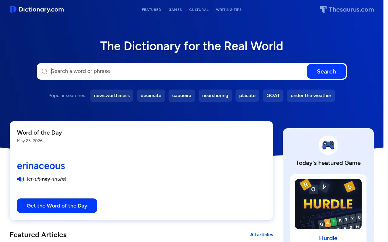 Dictionary.com screenshot