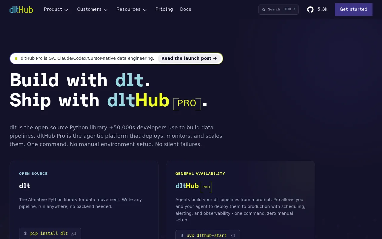 dltHub screenshot