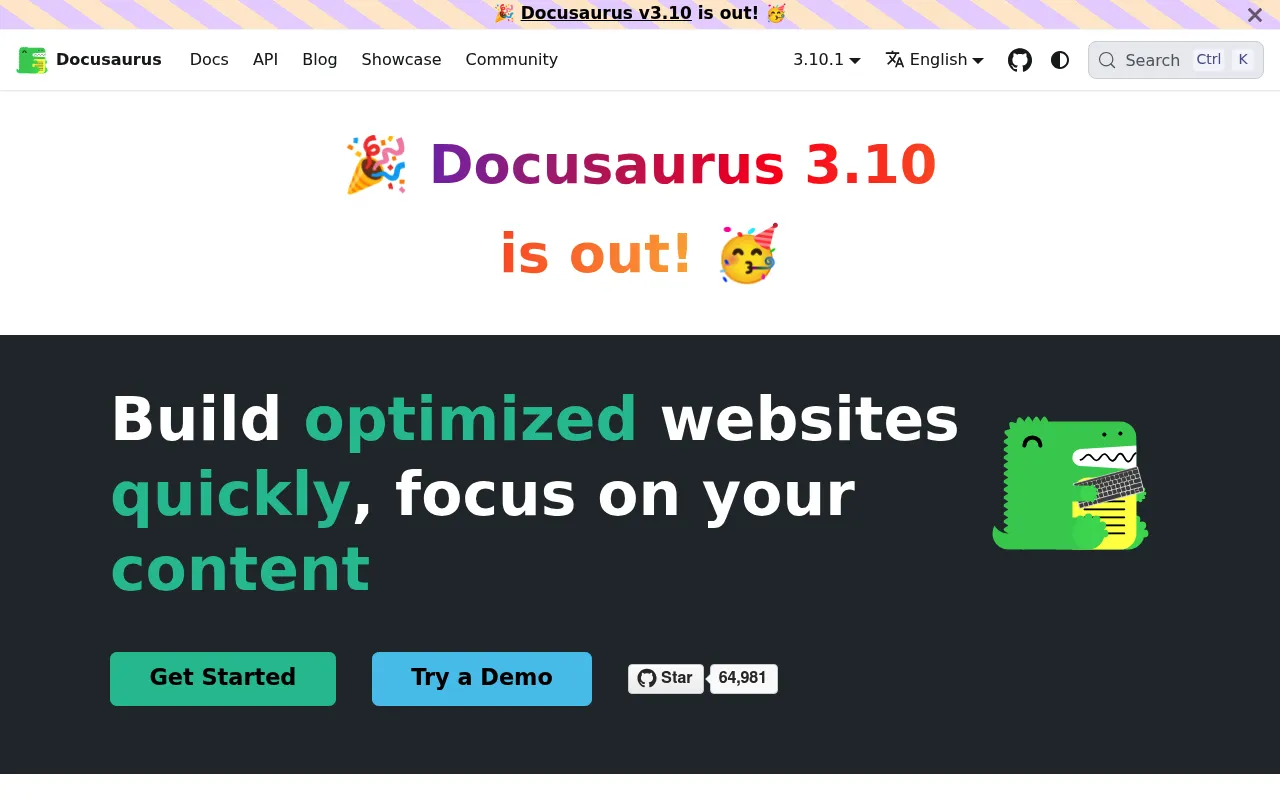 Docusaurus screenshot