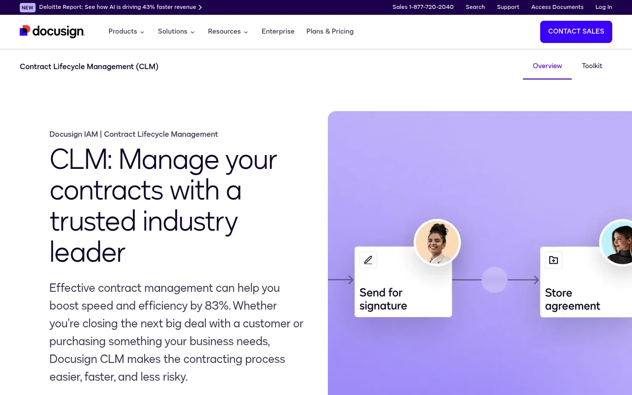 Docusign CLM screenshot