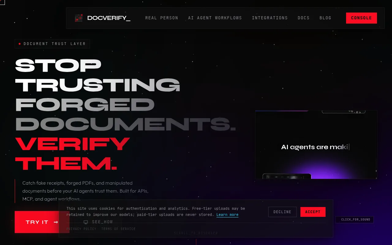 DocVerify screenshot