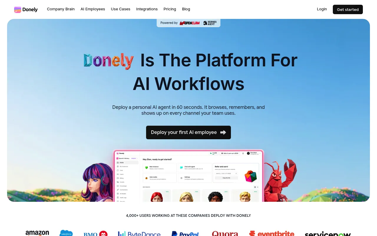 Donely screenshot
