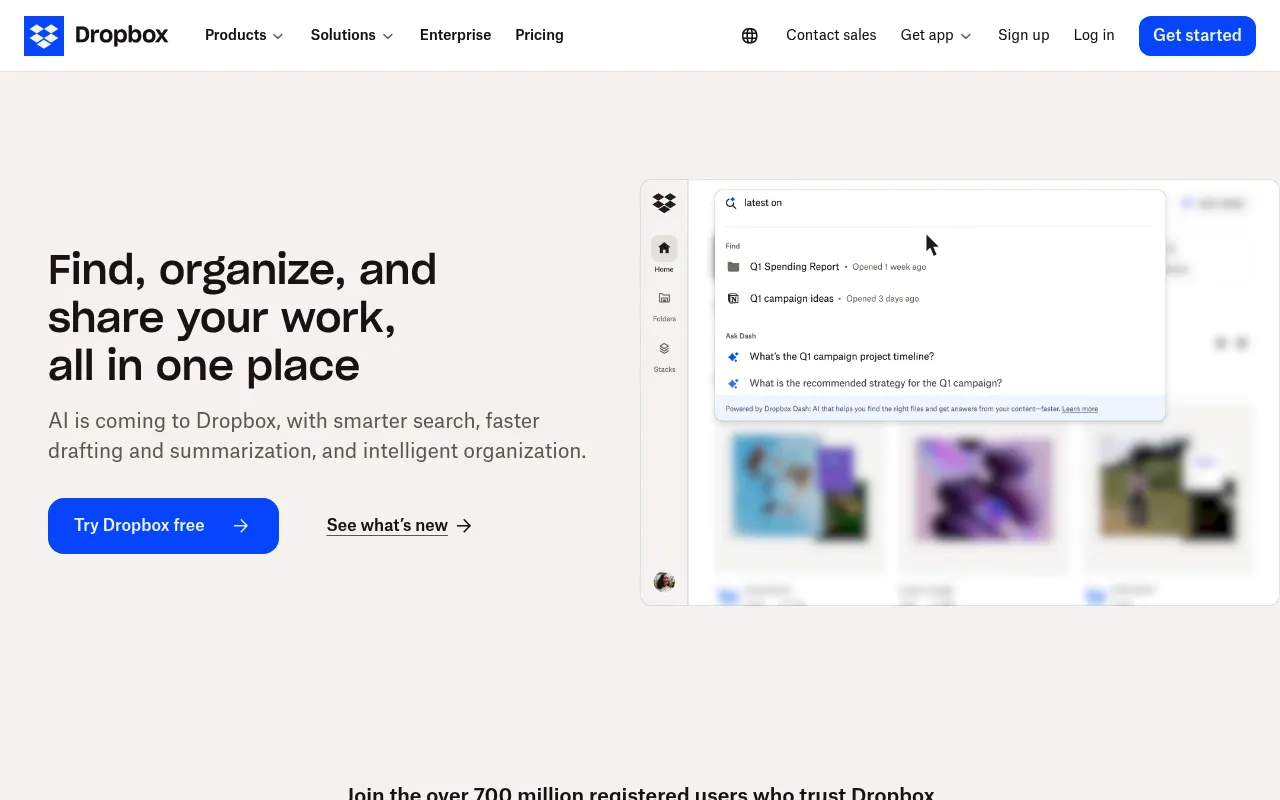 Dropbox screenshot
