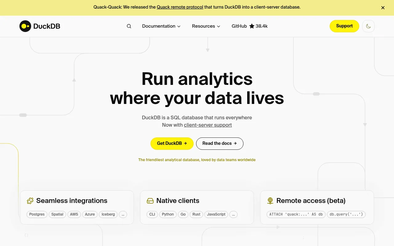 DuckDB screenshot