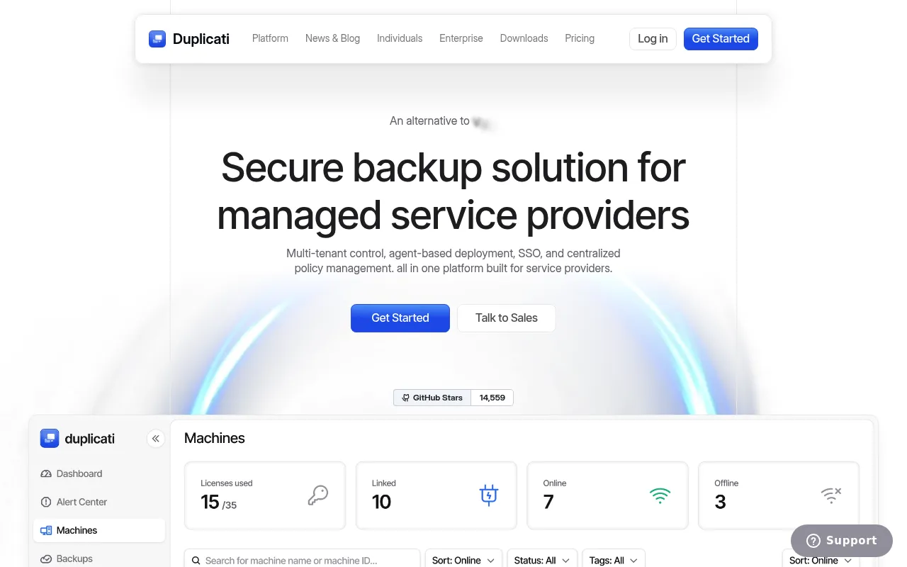 Duplicati screenshot