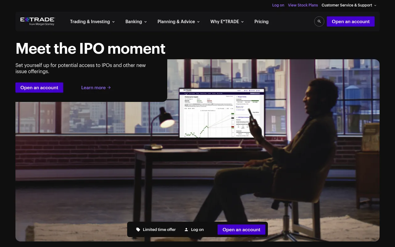 E*TRADE screenshot