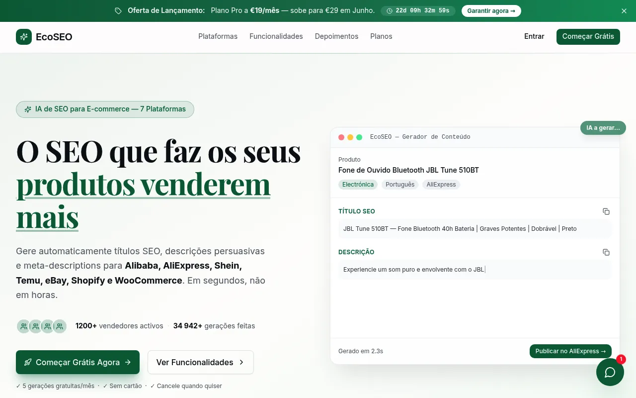 EcoSEO screenshot
