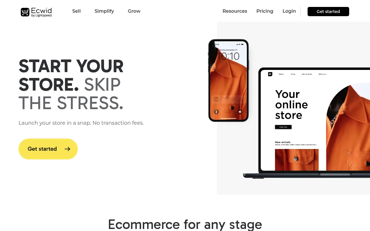 Ecwid screenshot
